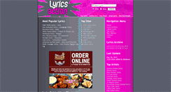 Desktop Screenshot of lyricsaction.com